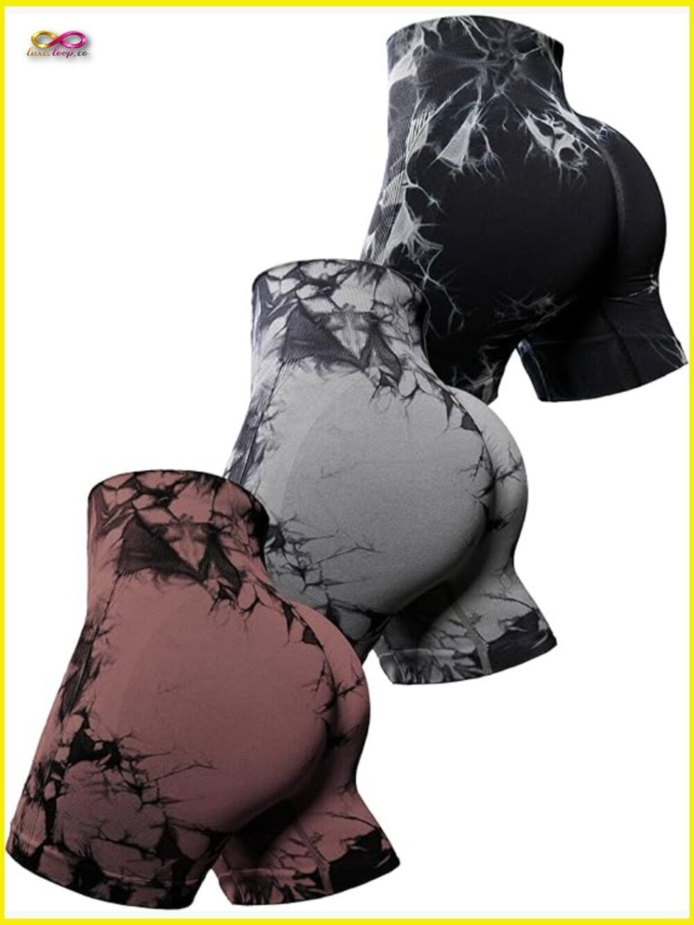 Scrunch Butt Lifting High Waisted Seamless Biker Shorts Workout Yoga Gym